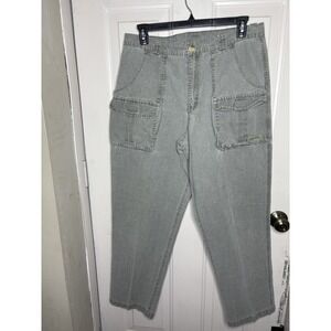 Vintage Field Stream Olive Cargo Pants Mens 36.5 X 32 Outdoor Cargo Gorpcore